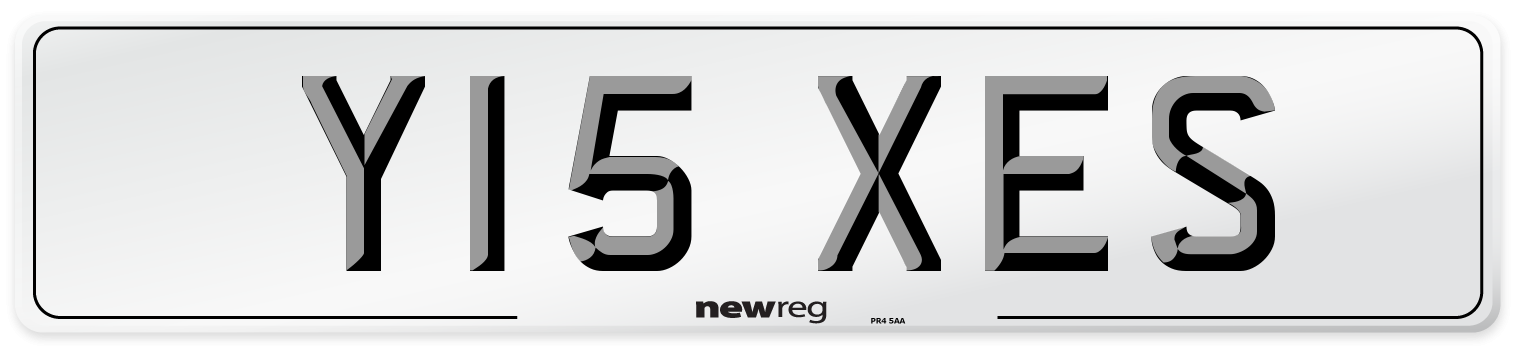 Y15 XES Number Plate from New Reg